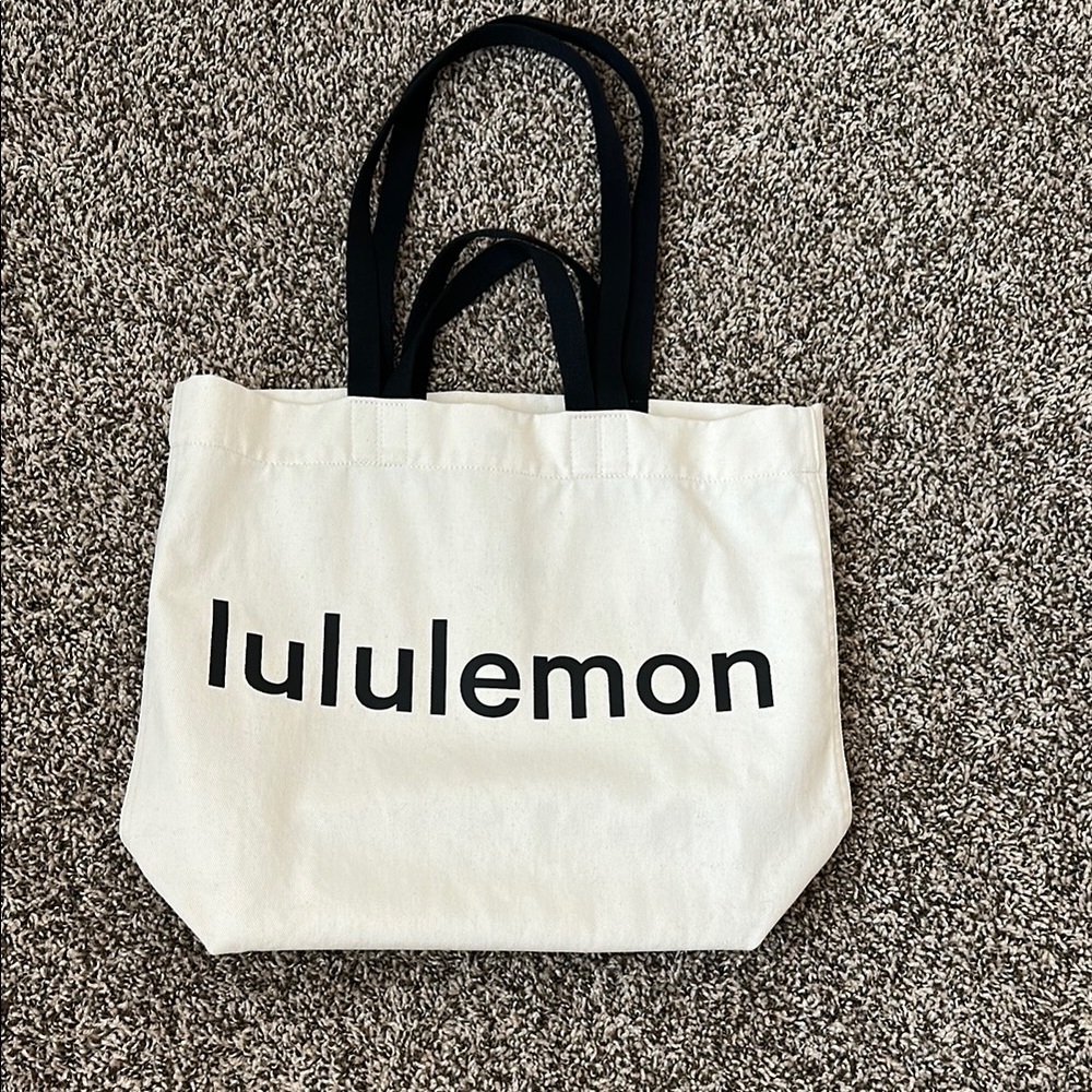 lululemon Double Handle Canvas Tote Bag